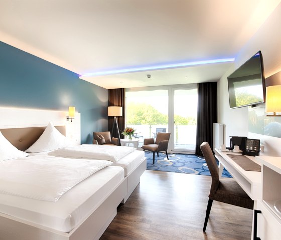 Panorama Deluxe Zimmer, © Seehotel am Stausee/ Andreas Rehkopp Panorama Deluxe Zimmer, © Seehotel am Stausee/ Andreas Rehkopp