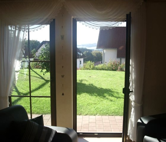 Blick aus dem Wohnzimmer, © Ferienwohnung Hansen Blick aus dem Wohnzimmer, © Ferienwohnung Hansen