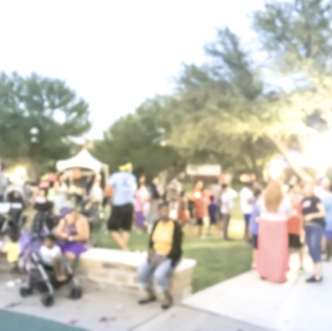 Summer events
, © Canva Blurry photo of a park with lots of people in it.