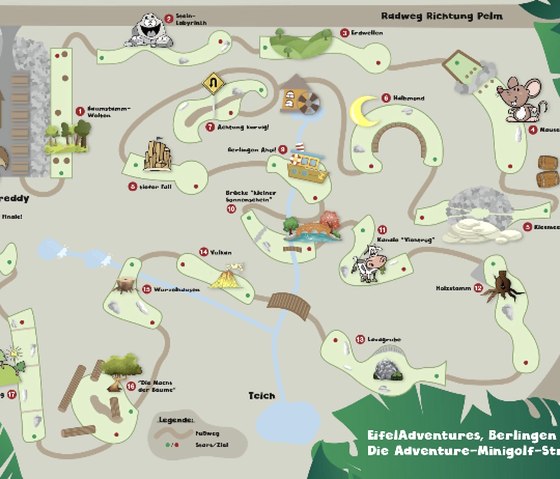 Adventure Minigolf Spielplan, © Eifel Adventures, Saxler Adventure Minigolf Spielplan, © Eifel Adventures, Saxler