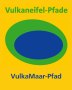Padmarkeringen voor het VulkaMaar-pad Padmarkeringen voor het VulkaMaar-pad