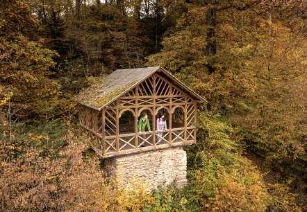 Uitzicht vanaf de Balduinshütte boven het Liesertal, Eifelsteig etappe 12, © Eifel Tourismus GmbH, D. Ketz Uitzicht vanaf de Balduinshütte boven het Liesertal, Eifelsteig etappe 12, © Eifel Tourismus GmbH, D. Ketz