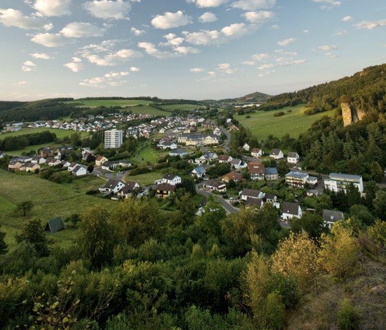 View of Gerolstein from the Eifelsteig trail, © Eifel Tourismus/D. Ketz View of Gerolstein from the Eifelsteig trail, © Eifel Tourismus/D. Ketz