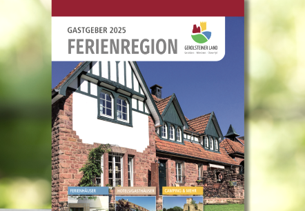 Voorpagina accommodatiegids “Gastgeber 2025 Ferienregion Gerolsteiner Land”
, © Touristik GmbH Gerolsteiner Land Voorpagina accommodatiegids “Gastgeber 2025 Ferienregion Gerolsteiner Land”