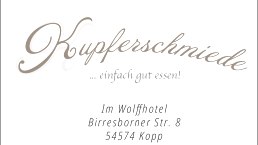Logo mit Anschrift, © Kupferschmiede Logo mit Anschrift, © Kupferschmiede