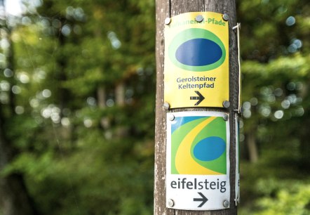 Wegmarkierung Eifel und Gerolsteiner Keltenpfad, © Eifel Tourismus GmbH, Dominik Ketz Wegmarkierung Eifel und Gerolsteiner Keltenpfad, © Eifel Tourismus GmbH, Dominik Ketz
