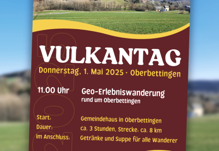 Plakat Vulkantag 2025, © Touristik GmbH Gerolsteiner Land Ansicht des Plakates mit allen Infos zur Veranstaltung