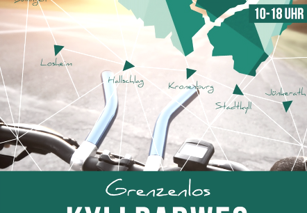 Veranstaltungsplakat Grenzenlos Kyllradweg 2025 mit allen infos zum Aktionstag