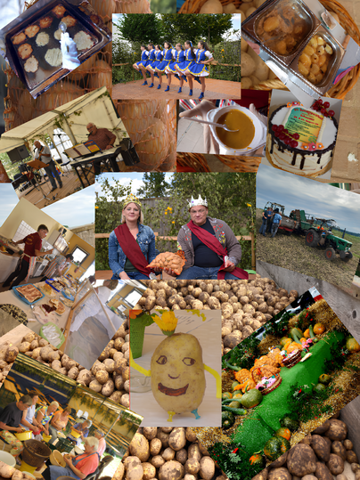 Bild-Collage mit verschiedenen Bildern vom Kartoffelfest