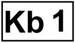 A sign with the inscription 'Kb 1' in black lettering on a white background, framed by a black border., &copy; Touristik GmbH Gerolsteiner Land