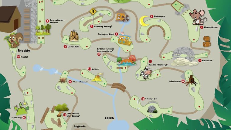 Adventure Minigolf Übersichtsplan