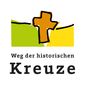 Logo with a stylized cross and the words 'Weg der historischen Kreuze'.