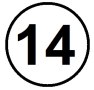 Zwart nummer 14 in een zwarte cirkel op een witte achtergrond., &copy; Touristik GmbH Gerolsteiner Land