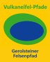 Trail markings for the Gerolsteiner Felsenpfad hiking trail