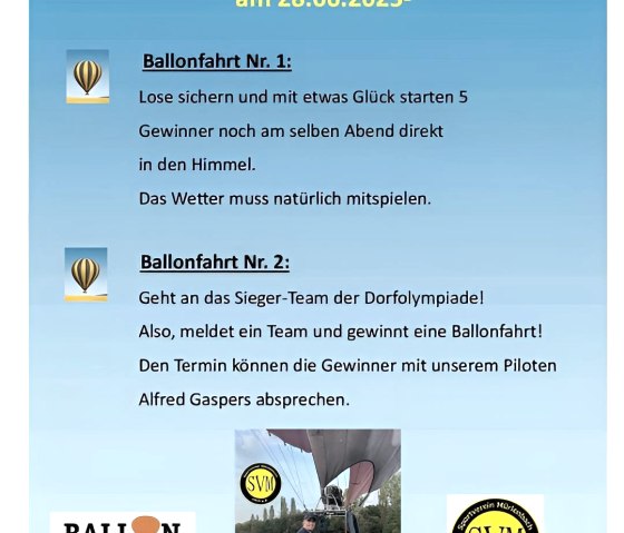 Ballonfahrten, © SV Mürlenbach