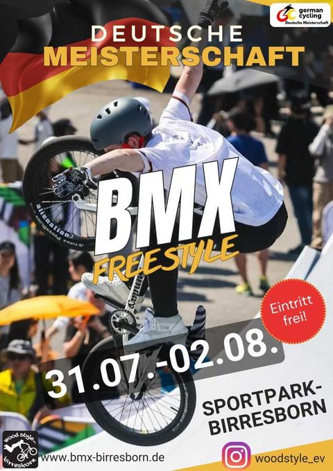Ein BMX-Fahrer zeigt eine spektakuläre Freestyle-Performance. Die Veranstaltung findet vom 31. Juli bis 2. August im Sportpark Birresborn statt.