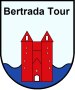 Wappen mit rotem Turm auf blauem Hintergrund, dar&uuml;ber der Text 'Bertrada Tour'., &copy; Touristik GmbH Gerolsteiner Land