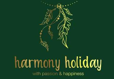 harmony holiday_Logo_gold auf gruen