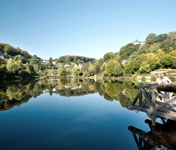 Uitzicht op de vijver in Blankenheim op de Ahr-fietsroute, © Eifel Tourismus GmbH/D. Ketz