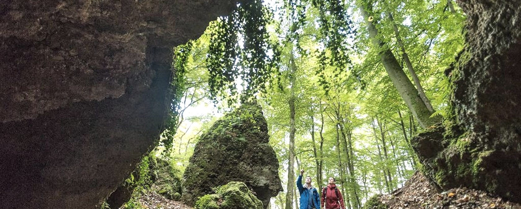 Birresborner Eishöhlen Blick aus der Höhle, © Eifel Tourismus GmbH, Dominik Ketz