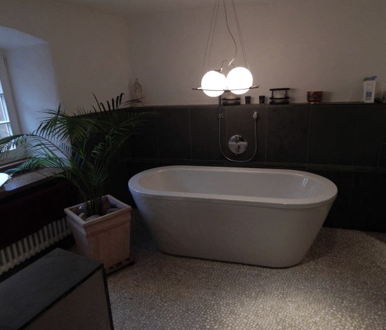 Luxe badkamer Gedeelde bronkamer/kamer met uitzicht op de binnenplaats