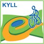 Markering van het Kyll-fietspad in de Eifel