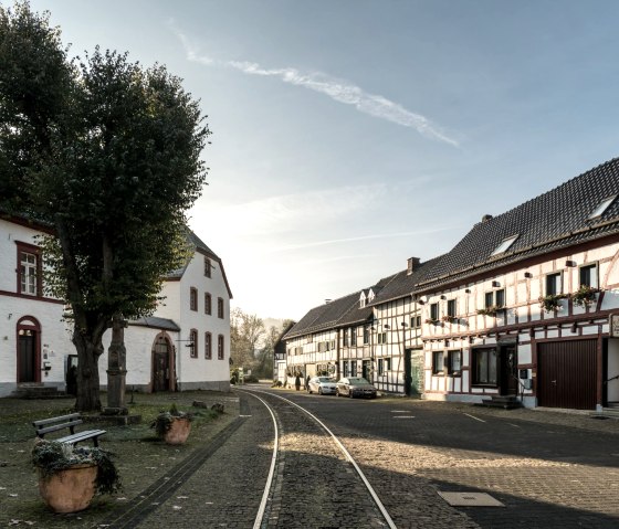 Olef market square with tracks of the Oleftalbahn, &copy; Eifel Tourismus GmbH, D. Ketz