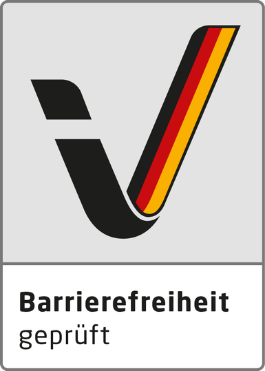 Logo für Barrierefreiheit geprüft