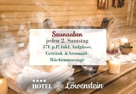 Saunaabend, © Hotel Löwenstein