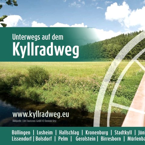 Titelseite Flyer &quot;Unterwegs auf dem Kyllradweg&quot; 