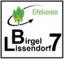 Logo des Eifelvereins mit Pfeil und Ortsnamen Birgel und Lissendorf.