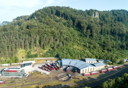 Lokschuppen_Luftaufnahme, &copy; &reg;Mahlow-Media