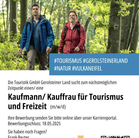 Stellenausschreibung 2025, © Touristik GmbH Gerolsteiner Land