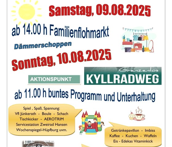 Flyer Flohmarkt und Radaktion, © Ortsgemeinde Jünkerath