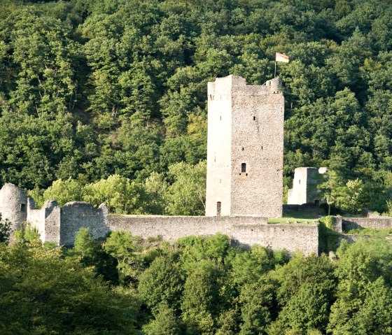 Blick auf die Oberburg der Manderscheider Burgen am Eifelsteig, © Rheinland-Pfalz Tourismus GmbH, D. Ketz
