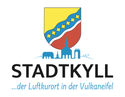 Coat of arms and logo of the local community of Stadtkyll &ndash; the climatic health resort in the Vulkaneifel region