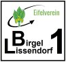 Logo of the Eifelverein with green leaf and arrow. Text: 'Eifelverein', 'Birgel', 'Lissendorf', '1'. Black frame., © Eifelverein OG Birgel