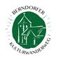 Logo des Berndorfer Kulturwanderwegs mit stilisierter Kirche in grünem Kreis.