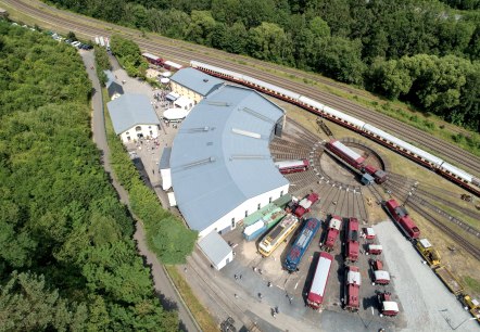 Gel&auml;nde Lokschuppen, &copy; Mahlow-Media