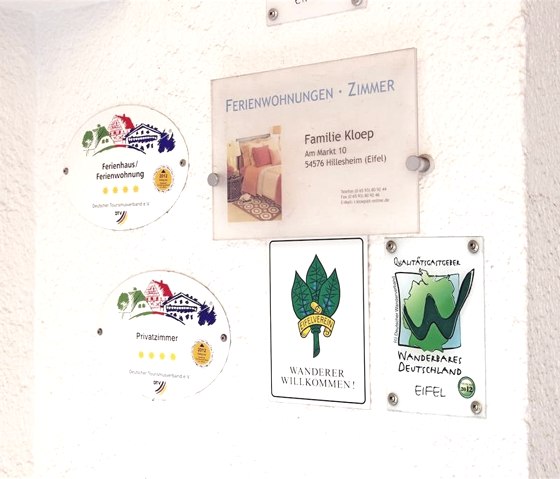 Auszeichnungen unseres G&auml;stehauses